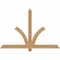 Ekena Millwork Redmond Smooth Timber Gable Bracket, Western Red Cedar, 60"W x 40"H x 3 1/2"D x 3 1/2"F, 16/12 Pitch GBW060X40X0404RED00SWR - alternate 1